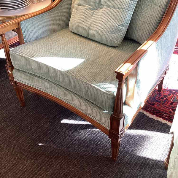 MCM Turquoise Corduroy Chair