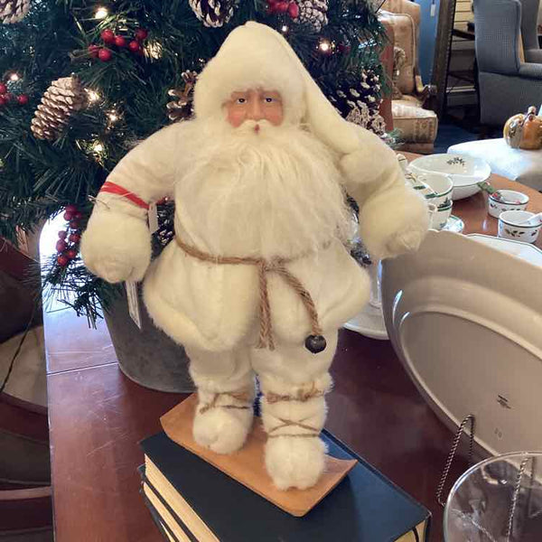 Santa on a Snowboard Figurine
