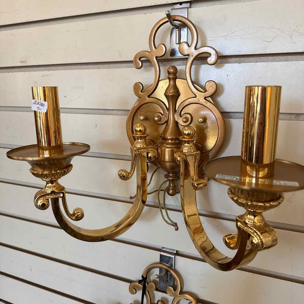 Pair of Brass Sconces