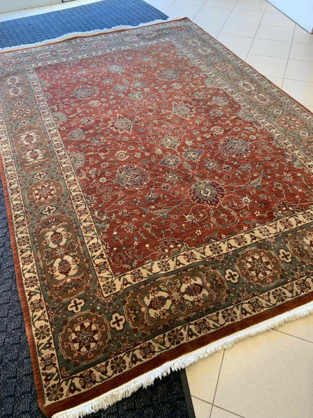 Rust/Green Wool Rug