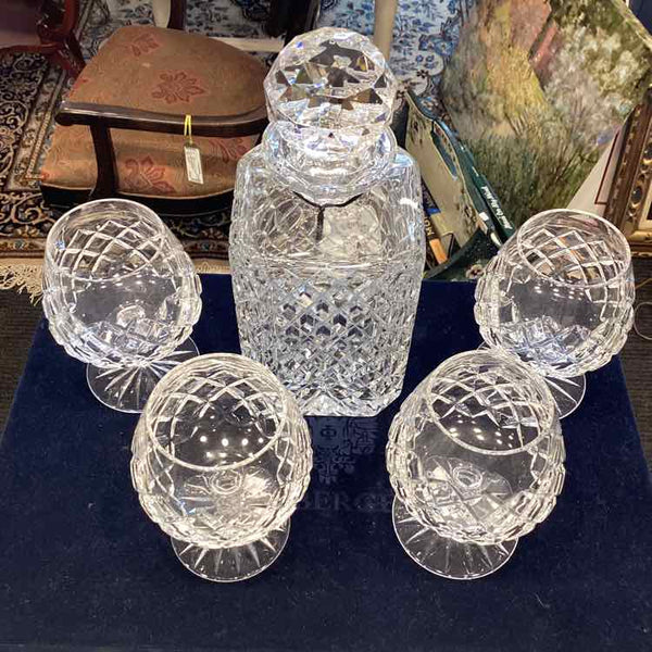 Four Waterford Brandy Snifters And Decanter