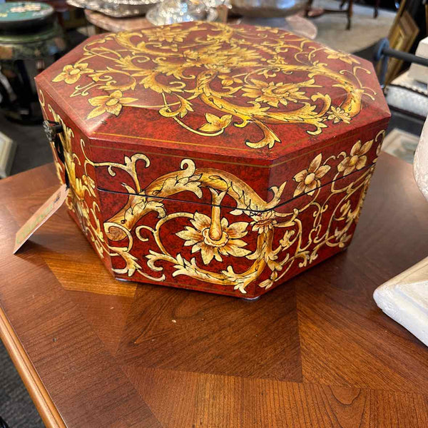 Red And Gold Octagonal Box