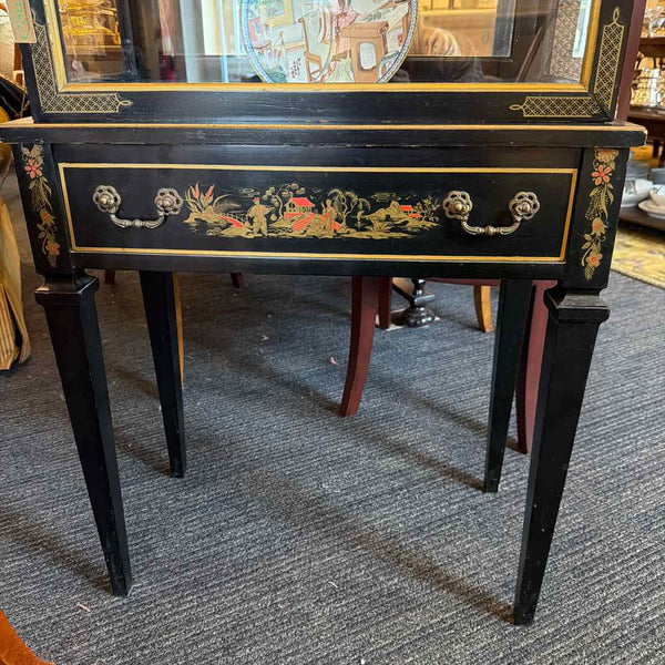 Black Victorian Glass Curo on Legs