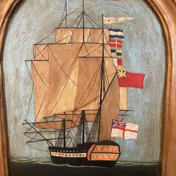 Antique Folk Art Sailing Ship