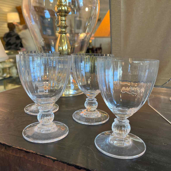 Four Crystal Cordial Glasses