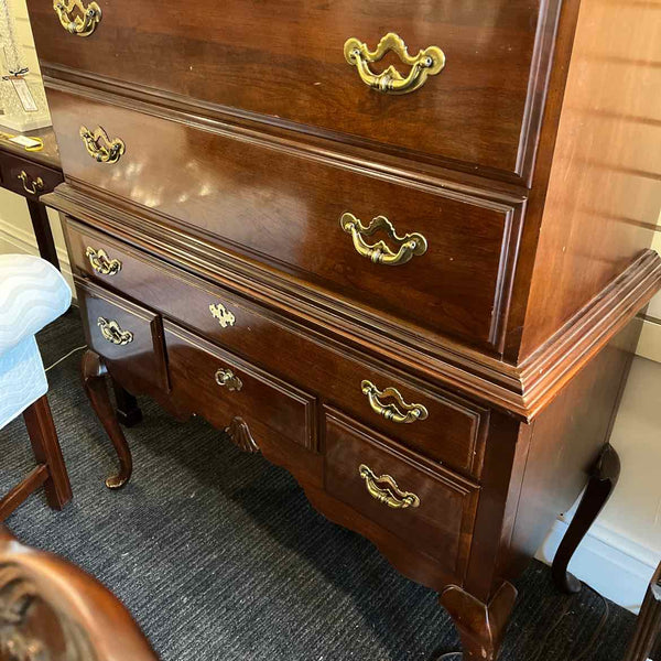 Cherry Highboy w/11 Drawers - Pediment Style