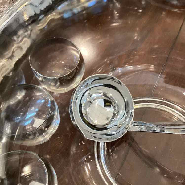 Punch Bowl with 12 Glasses & Ladle