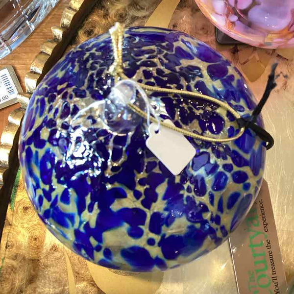 Blue Art  Glass Ball