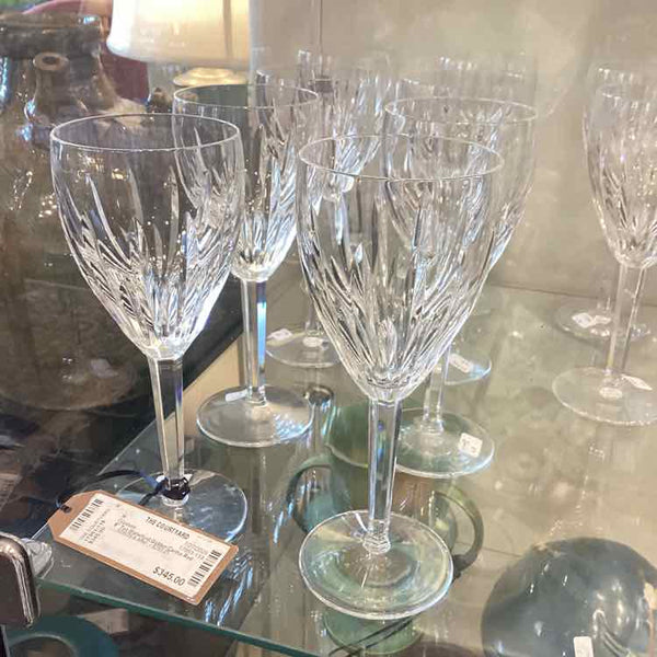 Ten Waterford Golden Carina Red Wine Glasses