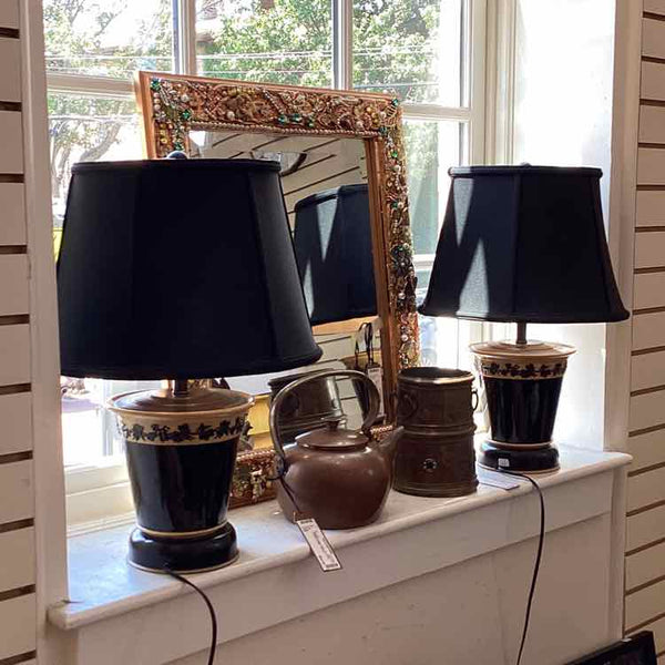 Pair Of Antique Porcelain Lamps