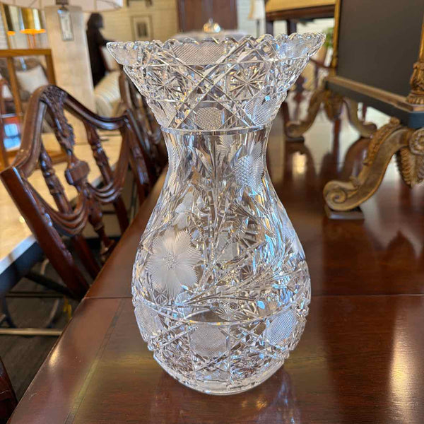 Antique Cut Glass Vase