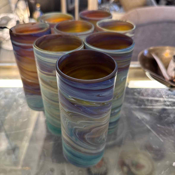 Hand Blown Phoenician Glasses - Set of 8