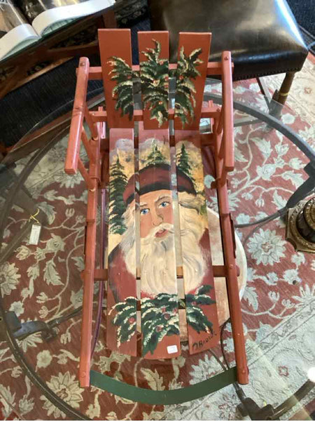 Vintage Hand Painted Sled