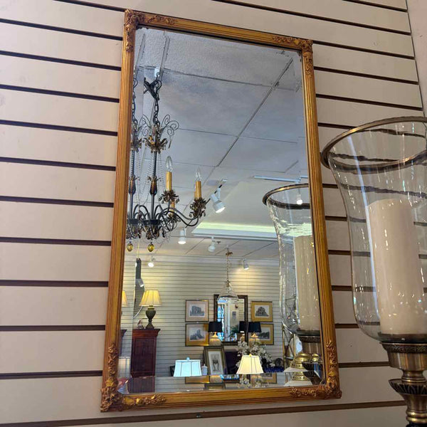 Beveled Embellished Corner Mirror
