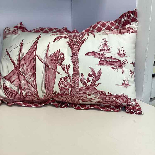 Red Nautical Pillow