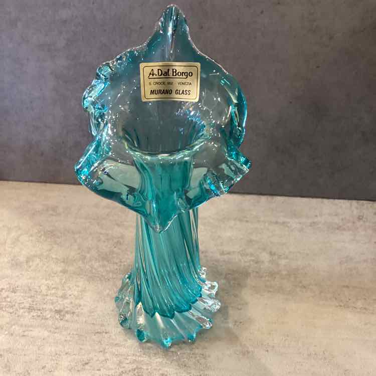 Murano Turquoise Glass Vase