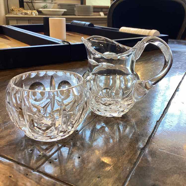 Gorham Crystal Creamer And Sugar Bowl