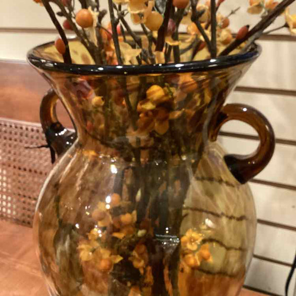 Tortoise Shell Blown Glass Vase