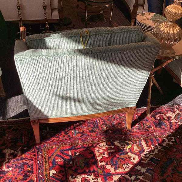 MCM Turquoise Corduroy Chair