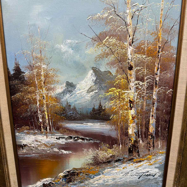 Winter Scene Oil Painting
