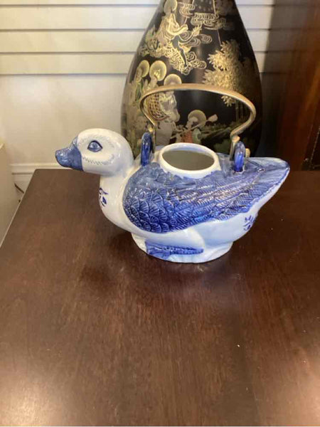 Blue And White Ceramic Pitcher