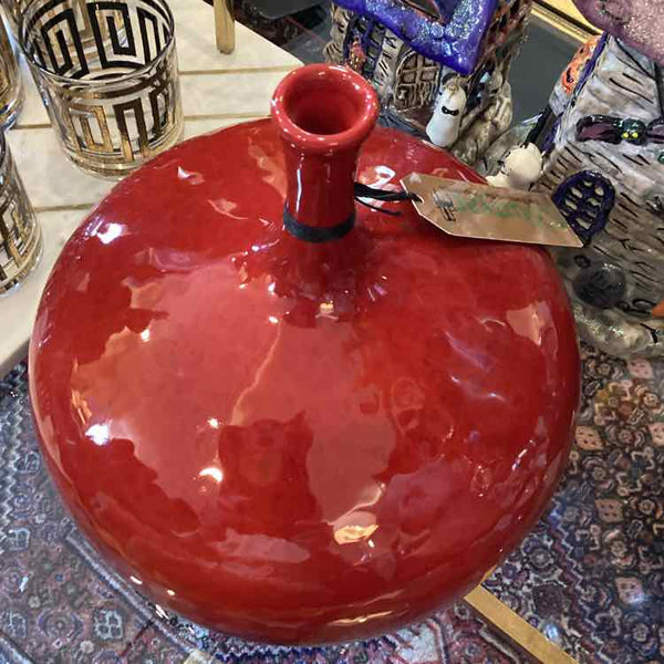 Global Views Red Ceramic Vase
