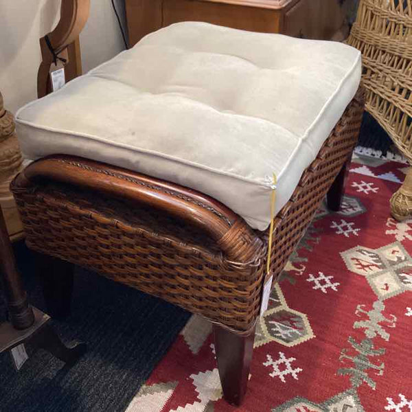 "As Is" Rattan Ottoman