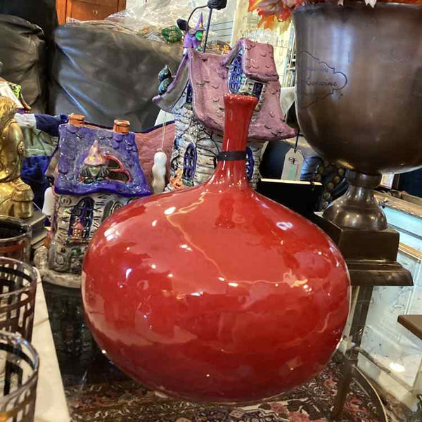 Global Views Red Ceramic Vase