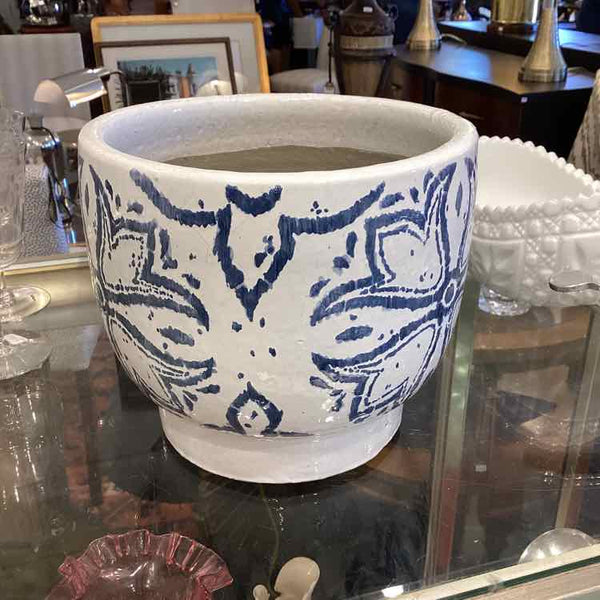 Blue And White Planter