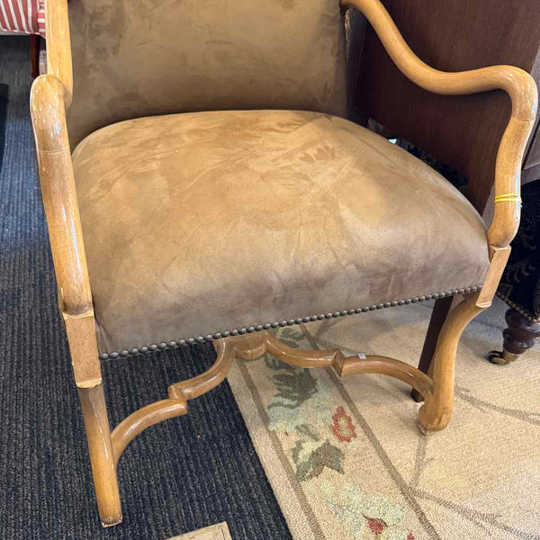 Kreiss Ultra-Suede Caramel Arm Chair