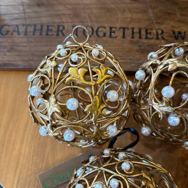 Five Metal Filigree Balls
