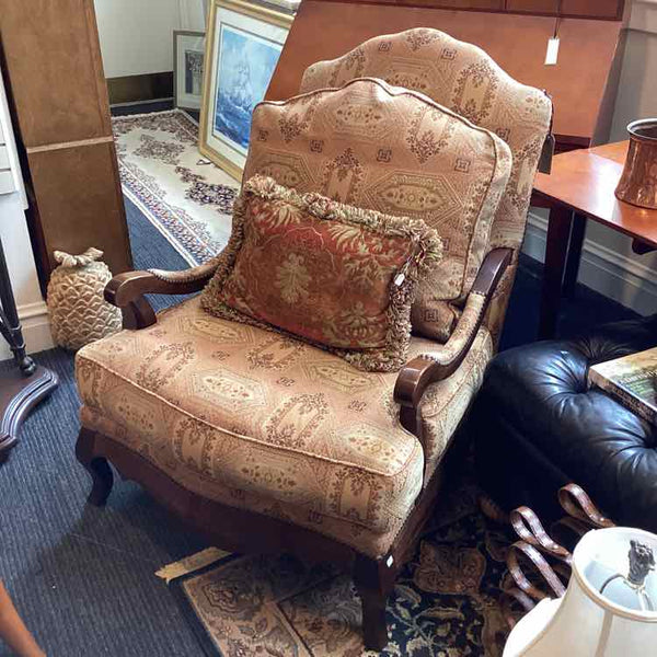 Oversized Upholstered Bergere Chair