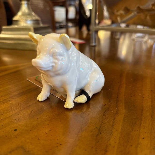 Belleek Pig Figurine