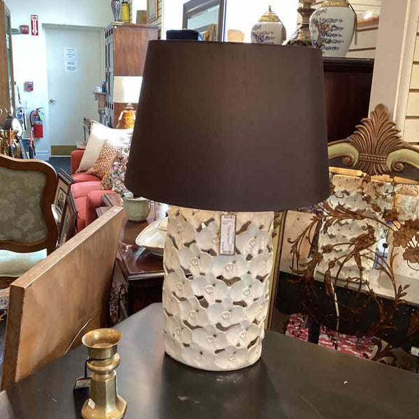 White Orchid Ceramic Lamp