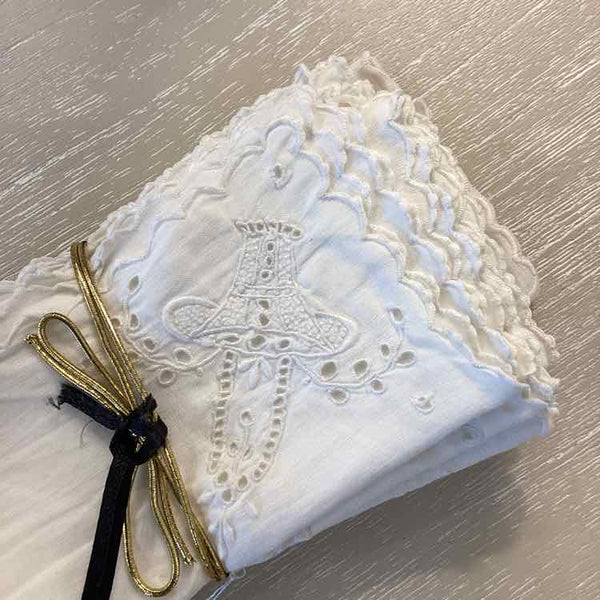 "As Is" Eight Ivory Tea Napkins