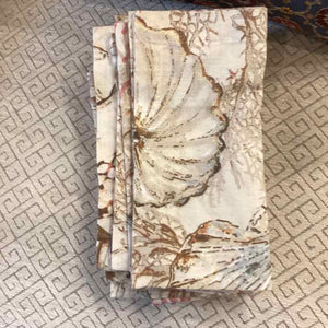 10 Seashell Linen Napkins - Pottery Barn