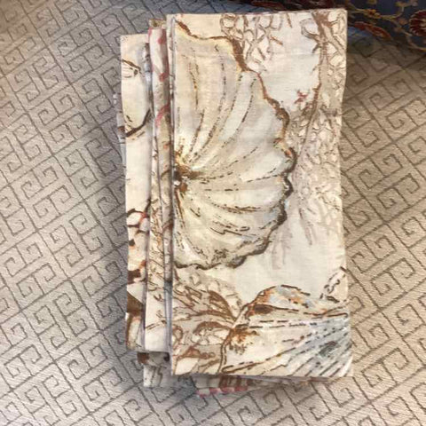 10 Seashell Linen Napkins - Pottery Barn