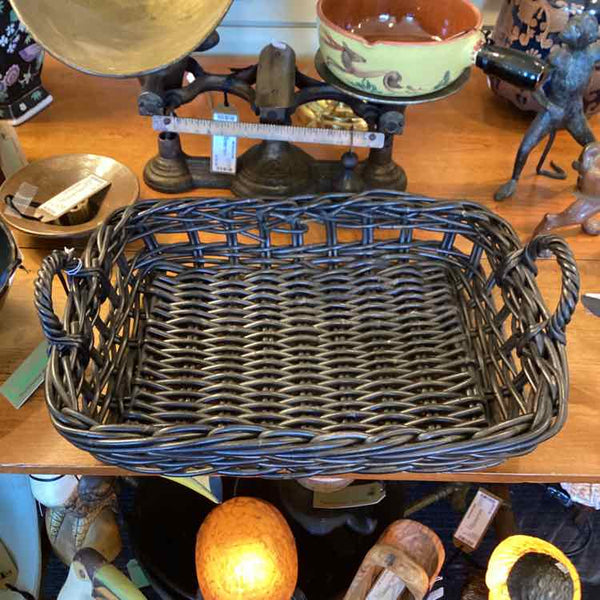 Espresso Woven Tray With Handles