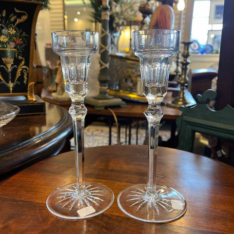 Pair Of Glass Candlesticks