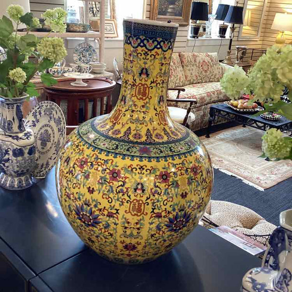 Asia Yellow Gourd Vase
