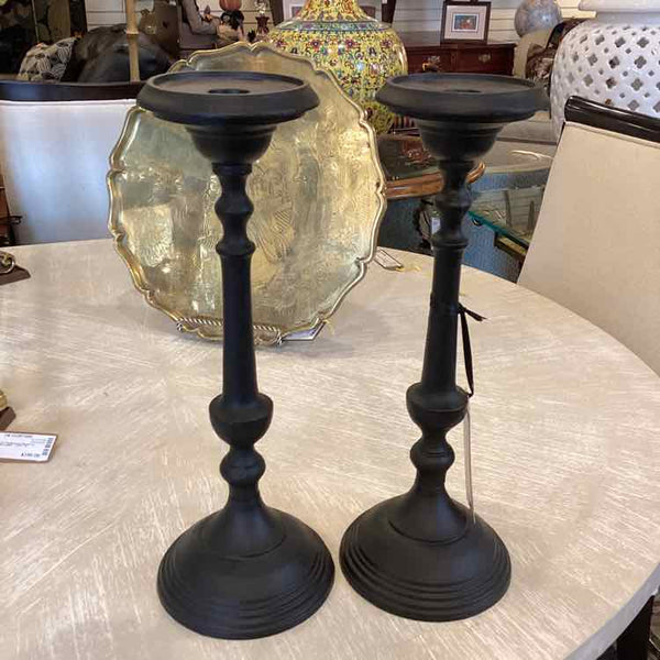 Pair Of Pillar Candleholders