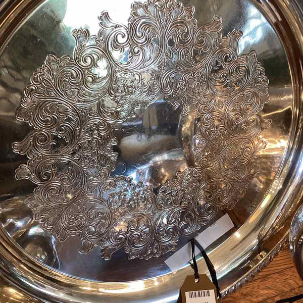 Wm. A. Rogers Round Silverplate Tray