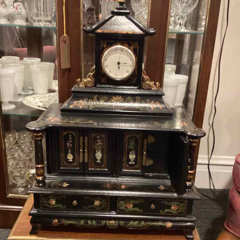 Asian Pagoda Jewelry Box/Clock