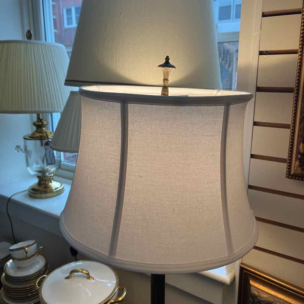 Antique Brass And Marble Floor Lamp