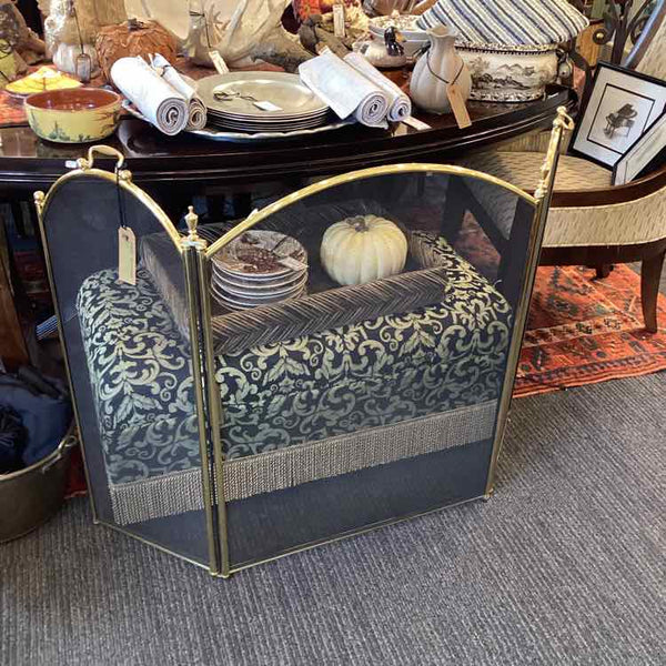 Brushed Brass Fireplace Screen