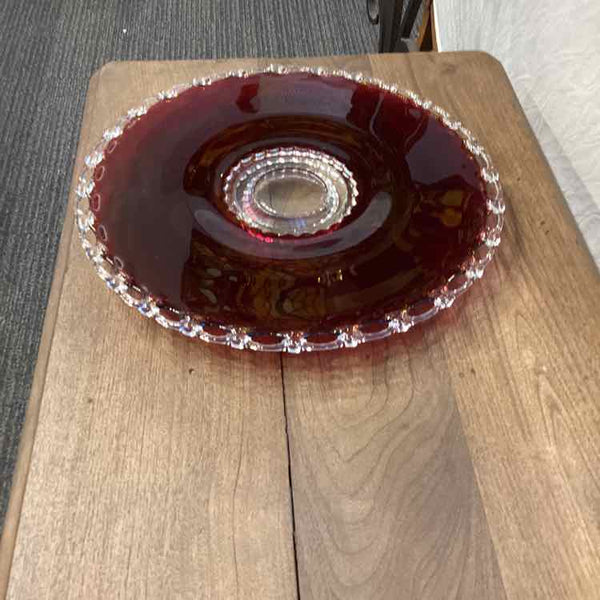 Ruby Red Cake Plate