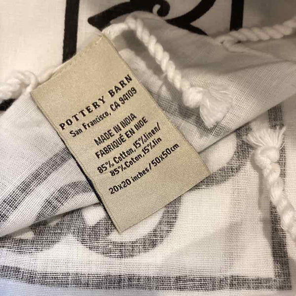 Set of 11 Pottery Barn Fringed Napkins