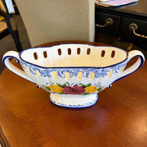Vintage Alcobaca Footed Bowl