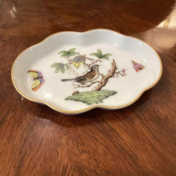 Herend Rothschild  Dish With Bird