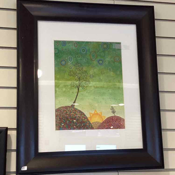 Print of Whimsical Tree & Sun Signed & Numbered